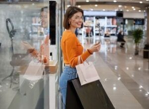 woman in shopping mall dallas