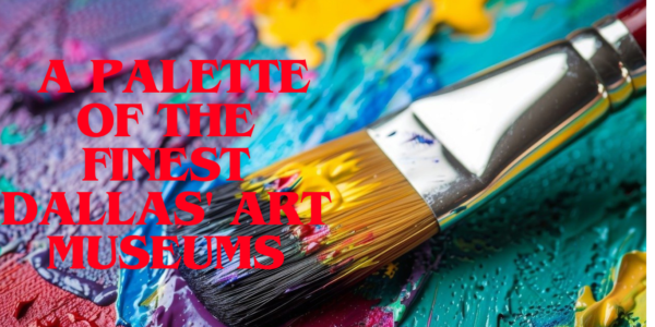 A paint brush in a palette, showing Dallas' fine art museums