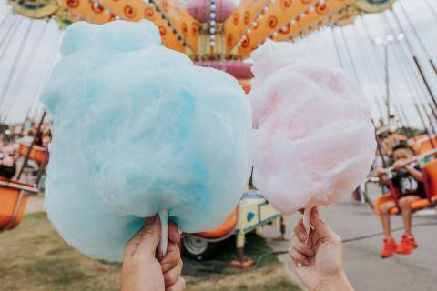 Cotton candy at state fair of texas