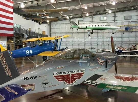 Display of a aircraft in Frontiers of Flight Museum. Family-friendly museums in Dallas