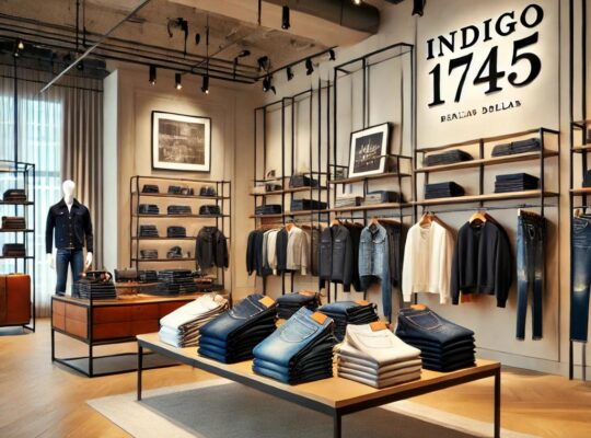 Interior view of Indigo 1745 Boutique in Dallas, showcasing stylish clothing racks, colorful displays, and a welcoming atmosphere for shoppers.