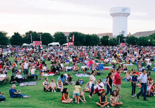 huge crowd in Kaboom Town One of the monthly events in Dallas