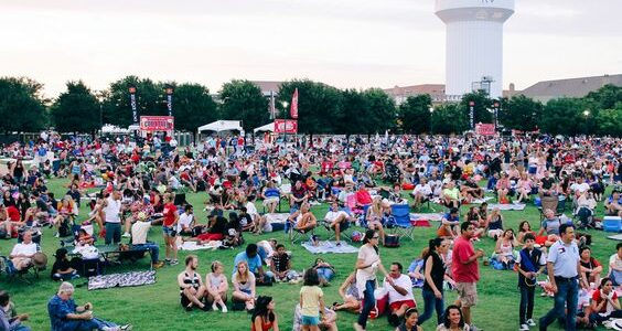 huge crowd in Kaboom Town One of the monthly events in Dallas