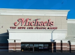 exterior view of a Michaels Dallas store popular for Halloween costumes.