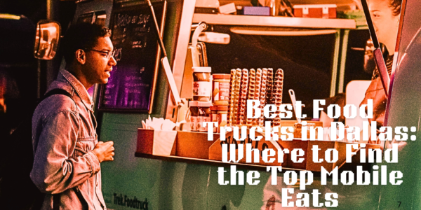 A man in front of a mobile food truck placing his order.