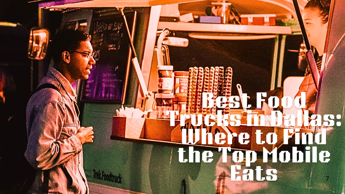 A man in front of a mobile food truck placing his order.