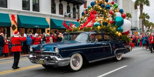 people celebrating holiday parade in car in Dallas, Things to Do in December in Dallas